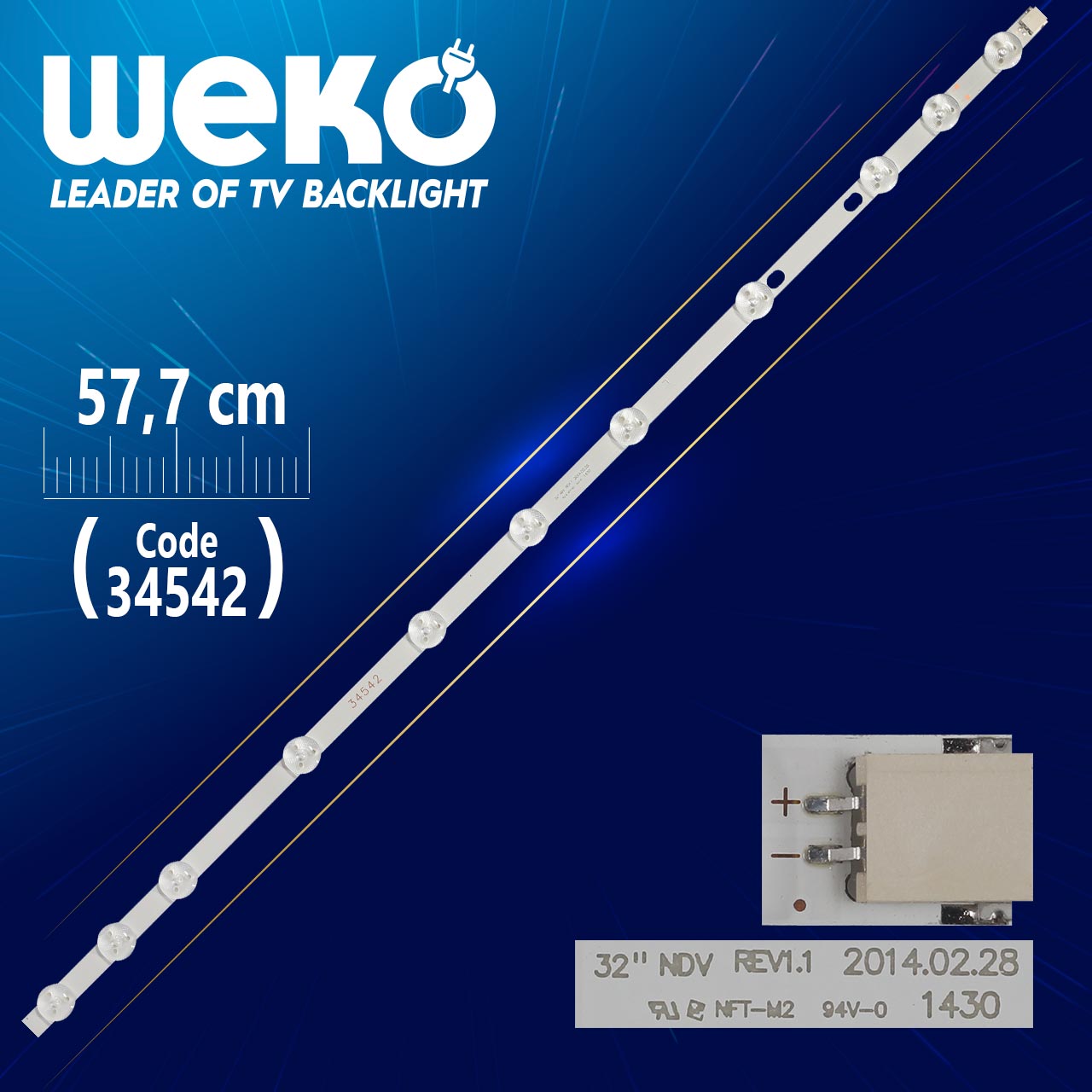 34542 NDV REV1.1 VES315WNDA-01 LED BAR 17DLB32NER1 32" TV – 1 Τεμάχιο - Image 1