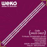 VESTEL 40" LED BAR 17DLB40VXR1 400DRT VNB A-TYPE & B-TYPE REV1.1 SET 3 PCS - Image 3